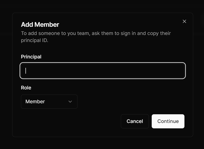 add member dialog